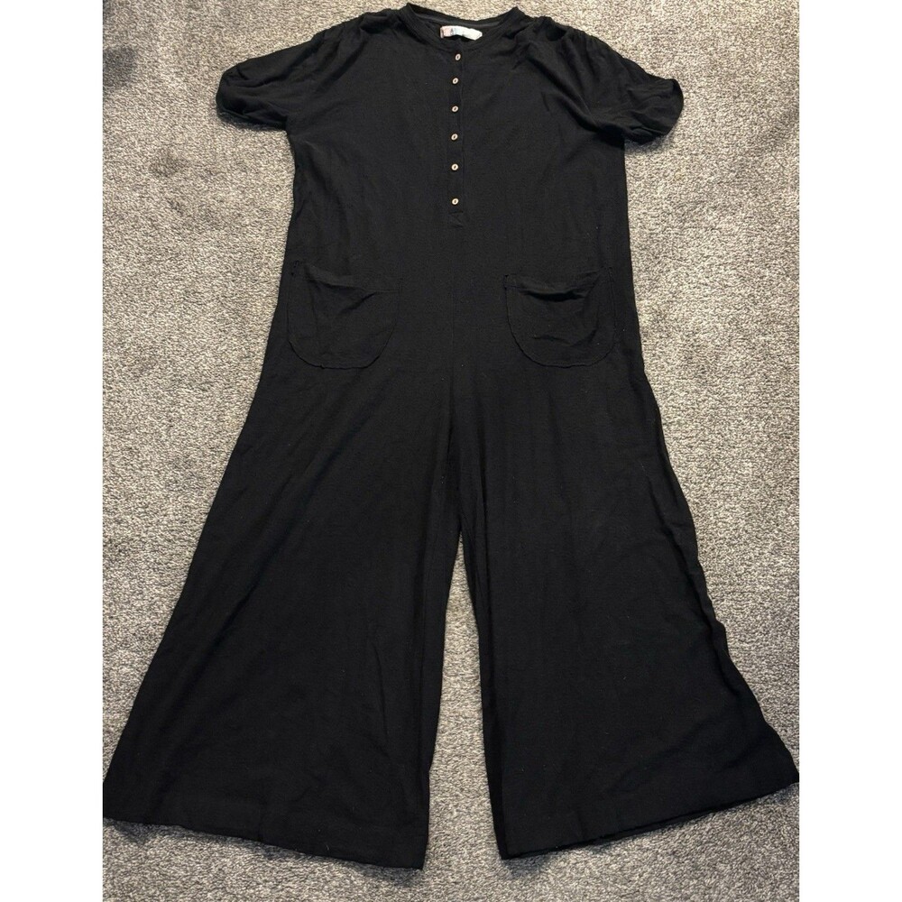 Free People Beach Womens Oversized‎ My Go To Jumper Size XS Black Wide Leg Boho